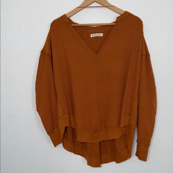 We The Free Free People Thermal Knit Shirt In Autumn Wildflower size small - Picture 3 of 14